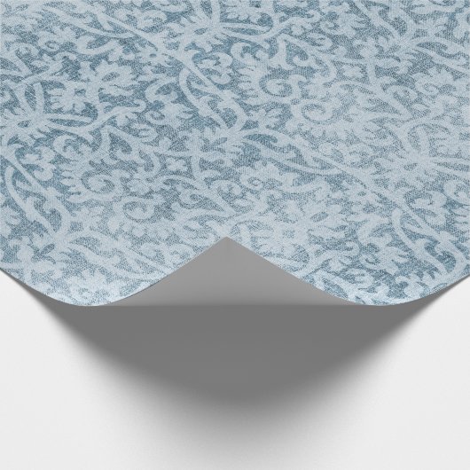 Linen-getande damaspatroon cadeaupapier (Hoek)