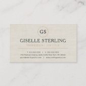 Linen Gold Luxury Minimalist Professional  Visitekaartje (Voorkant)