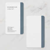 Linen Grey Blue White-minimalistische professional Visitekaartje (Voorkant / Achterkant)