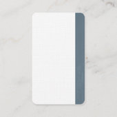 Linen Grey Blue White-minimalistische professional Visitekaartje (Achterkant)