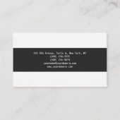 Linen Grey Striped Original Plain Professional Visitekaartje (Achterkant)