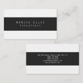 Linen Grey Striped Original Plain Professional Visitekaartje (Voorkant / Achterkant)