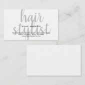 Linen Handgeschreven Hair Stylist Professional Visitekaartje (Voorkant / Achterkant)