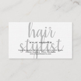 Linen Handgeschreven Hair Stylist Professional Visitekaartje