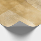 Linen Jute Cloth Burlap Rustic Gold Minimal Cadeaupapier (Hoek)