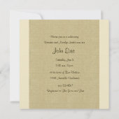 Linen Kijk Owl Baby shower Uitnodiging (Achterkant)