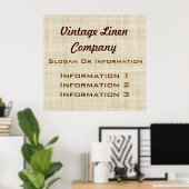  Linen Large Poster Sign (Thuiskantoor)