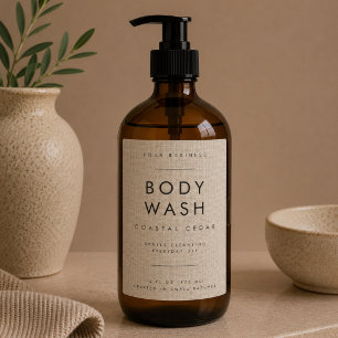 Linen Lichaamswas Spa Salon Merklabel Voedselcontainer Etiket