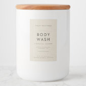 Linen Lichaamswas Spa Salon Merklabel Voedselcontainer Etiket (Voorkant)