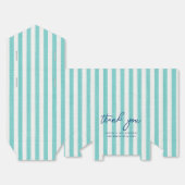 Linen Look Striped Birthday Thank You Mint Party Bedankdoosjes (Ongevouwen)