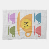 Linen look Teacups Kitchen Towelen Theedoek (Horizontaal)