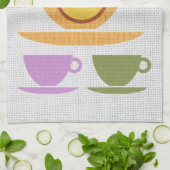 Linen look Teacups Kitchen Towelen Theedoek (Gevouwen)