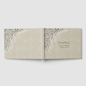 Linen look Willow Branches Wedding Guest Book Gastenboek (Volledig)