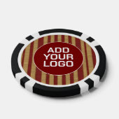 Linen Luxury Popular Burgundy Gold Collection Poker Chips (Enkel)
