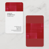Linen Luxury Red White Professional-minimalist Visitekaartje (Voorkant / Achterkant)