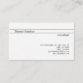 Linen Minimalist Plain Creative Modern Visitekaartje (Voorkant)