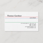 Linen Minimalist Plain Creative Modern Visitekaartje (Voorkant)