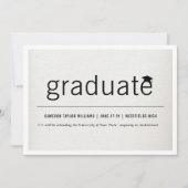 Linen Minimalistisch Afstuderen Afstuderen van de Aankondiging (Voorkant)