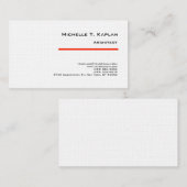 Linen minimalistisch eenvoudig platte architect ro visitekaartje (Voorkant / Achterkant)