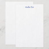 Linen minimalistisch Jouw naam voor professionele  Briefpapier (Voorkant / Achterkant)