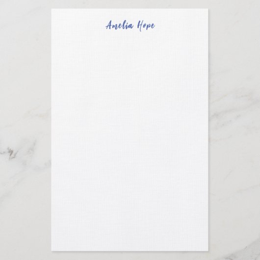 Linen minimalistisch Jouw naam voor professionele  Briefpapier (Voorkant)
