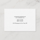 Linen minimalistisch uniek zwart wit visitekaartje (Achterkant)