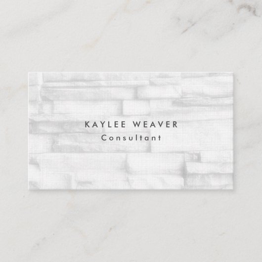 Linen minimalistische wandstenen Professional Visitekaartje (Voorkant)