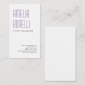 Linen Modern Bold Minimalist Professional Feminine Visitekaartje (Voorkant / Achterkant)