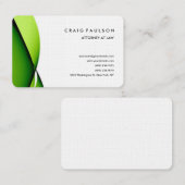 Linen Modern Green White Professional minimalist Visitekaartje (Voorkant / Achterkant)