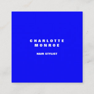 Linen Modern minimalist Professional Blue Elegant Vierkante Visitekaartje