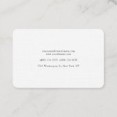 Linen Modern minimalist Professional Elegant Visitekaartje (Achterkant)