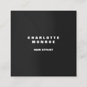 Linen Modern Minimalist Professional Grey Elegant Vierkante Visitekaartje