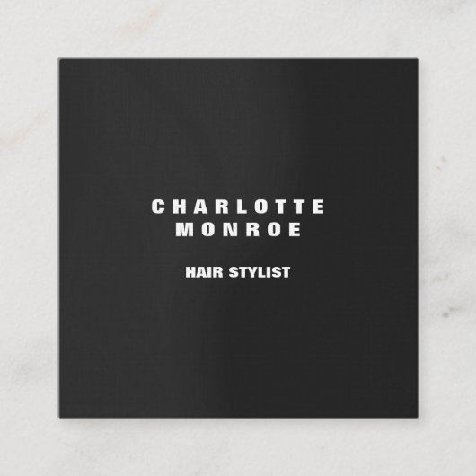 Linen Modern Minimalist Professional Grey Elegant Vierkante Visitekaartje (Voorkant)