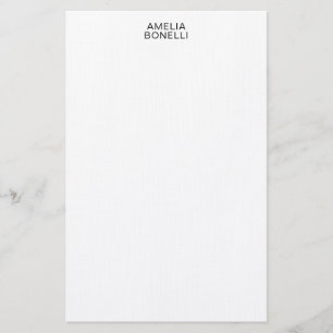 Linen Modern Minimalist Professional Plain Briefpapier