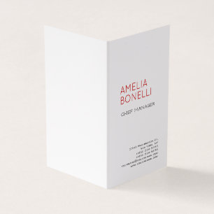 Linen Modern Minimalist Professional Plain White Visitekaartje