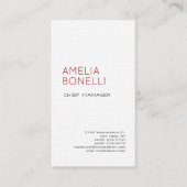 Linen Modern Minimalist Professional Plain White Visitekaartje (Voorkant)