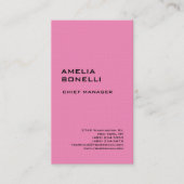 Linen Modern minimalist - Roze blauw Visitekaartje (Voorkant)