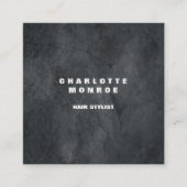 Linen Modern minimalistische professionele grijze  Vierkante Visitekaartje (Voorkant)