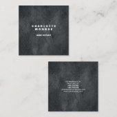 Linen Modern minimalistische professionele grijze  Vierkante Visitekaartje (Voorkant / Achterkant)