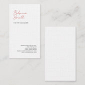 Linen Modern minimalistische professionele handges Visitekaartje (Voorkant / Achterkant)