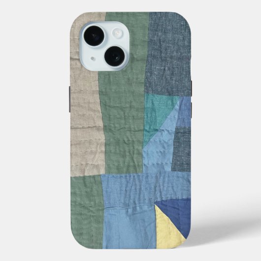 Linen Modern Patchwork Quilt phone case (Achterkant)