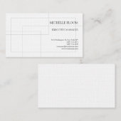 Linen Modern Plain Eenvoudige Minimalistische Rech Visitekaartje (Voorkant / Achterkant)