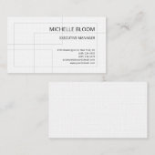 Linen Modern Plain Eenvoudige Minimalistische Rech Visitekaartje (Voorkant / Achterkant)