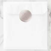 Linen Off-White Script Monogram Wax Seal Stickers (Tas)