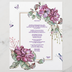 Linen Paper - persoonlijk Briefpapier "True Faith"