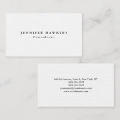 Linen Plain Elegant Simple Professional Modern Visitekaartje (Voorkant / Achterkant)