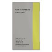 Linen Plain Gray Modern minimalist Professional Magnetisch Visitekaartje (Voorkant Verticaal)