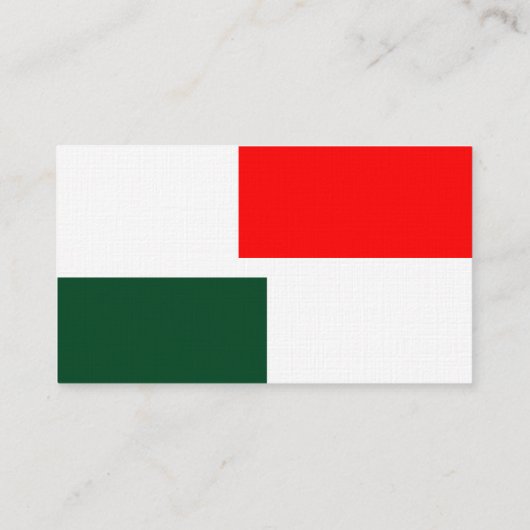 Linen Plain Green Red White Modern minimalist Visitekaartje (Achterkant)