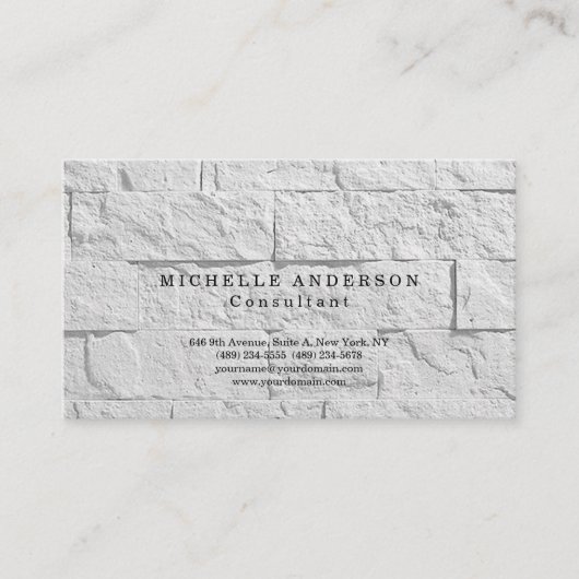 Linen Plain Simple Professional-minimalistische mu Visitekaartje (Voorkant)