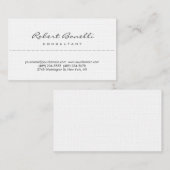 Linen Plain Simple Script Consultant Visitekaartje (Voorkant / Achterkant)